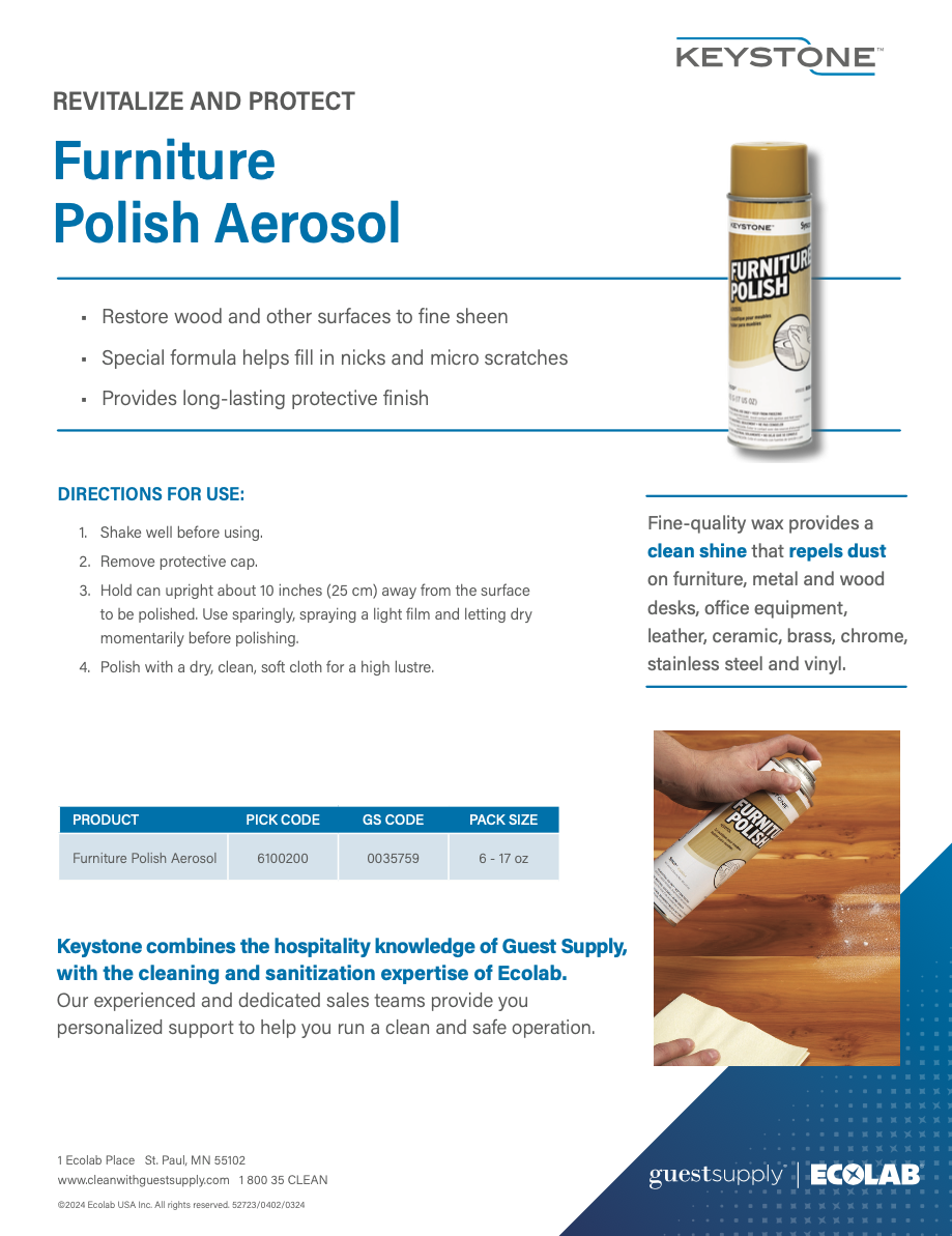 Keystone Furniture Polish Aerosol