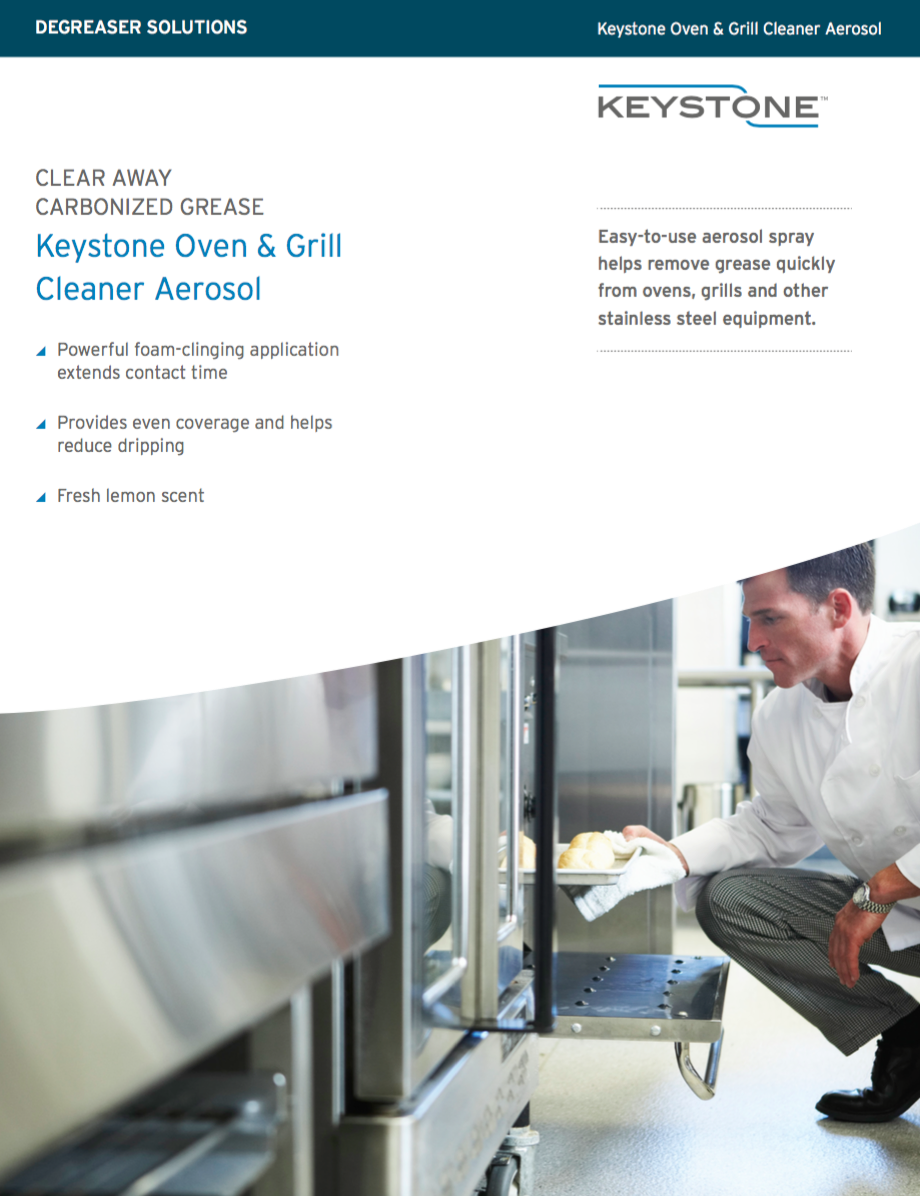 Keystone Oven & Grill Cleaner Aerosol Sell Sheet